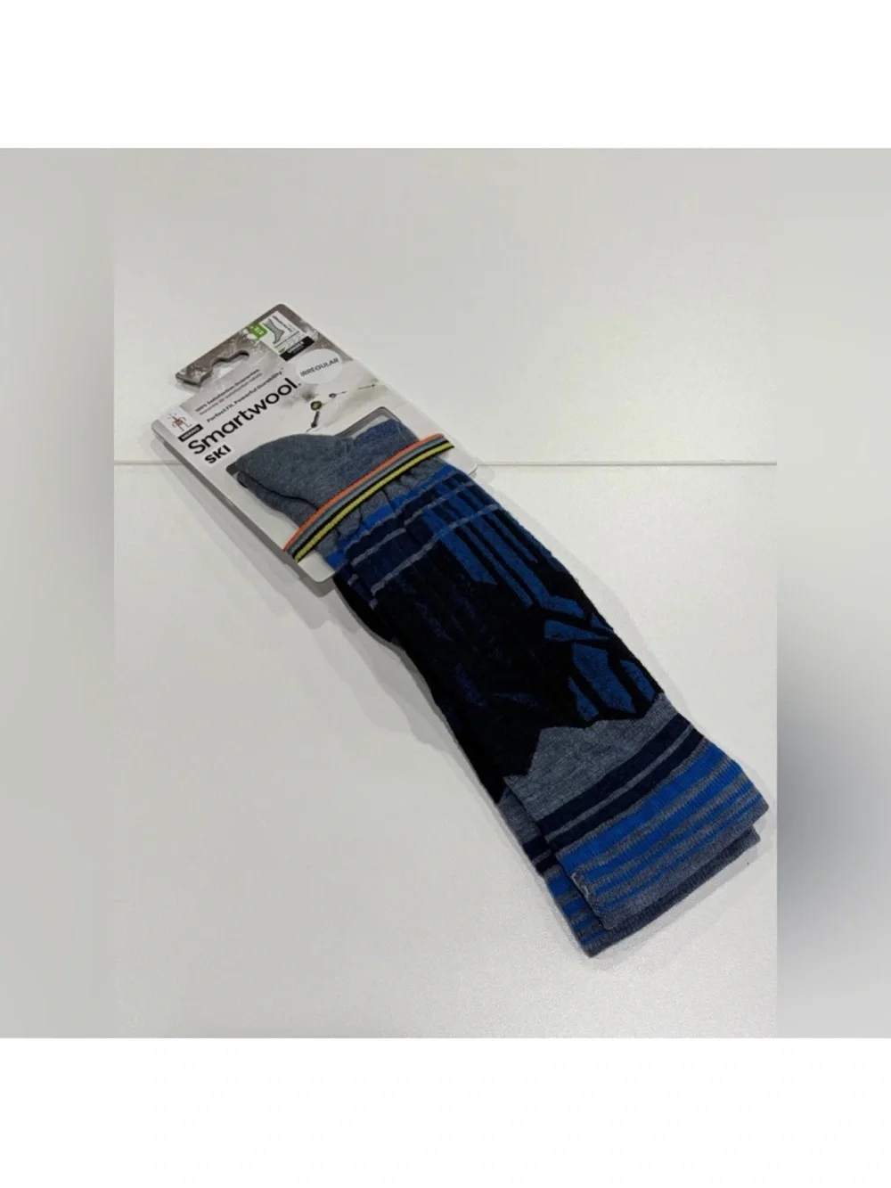 SmartWool Men's Medium Ski Targeted Cushion Summit Shot Socks NWT Pewter Blue